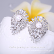 Latest model large crystal lotus charming earring middle east wedding gifts